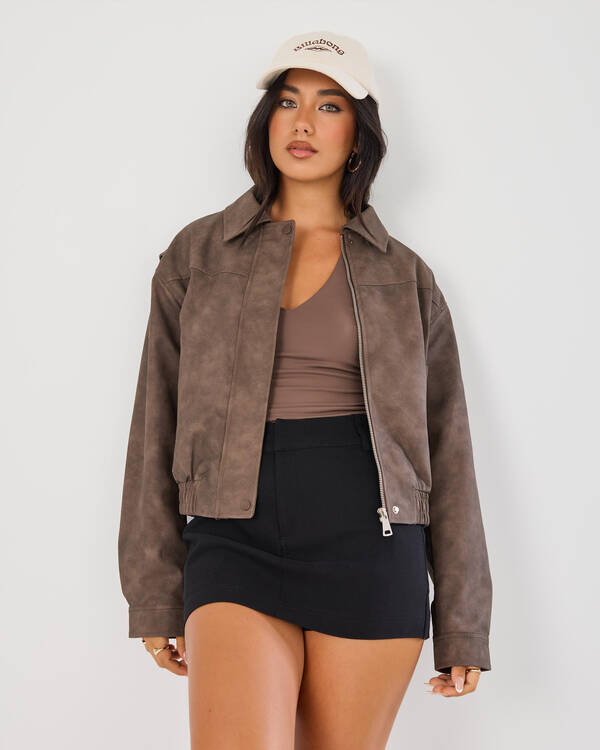 Ava And Ever Brando Faux Leather Jacket for Womens