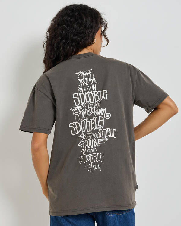 S-Double Script Stack T-Shirt for Womens
