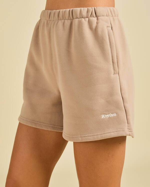 Rhythm Logo Fleece Shorts for Womens