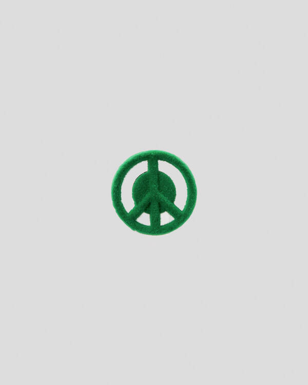 Crocs Grass Textured Peace Sign Jibbitz for Unisex