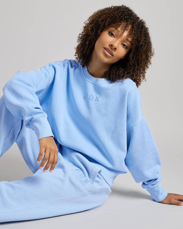 Fox Wordmark OV Fleece Crew Sweatshirt for Womens