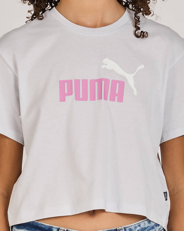 Puma Girls' Logo Cropped T-Shirt for Womens