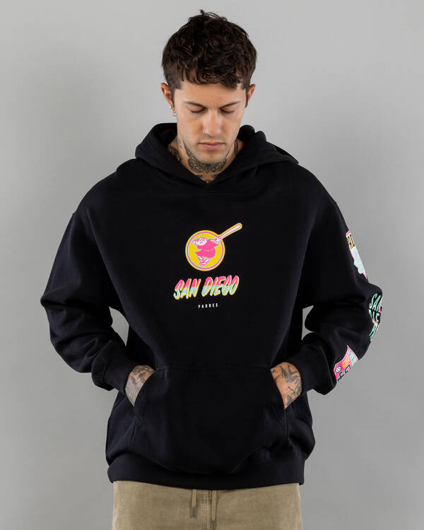 Majestic San Diego Padres Logo Patch Hoodie for Mens