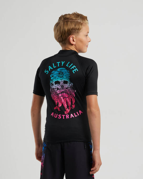 Salty Life Boys' Dutchman Short Sleeve Rash Vest for Mens