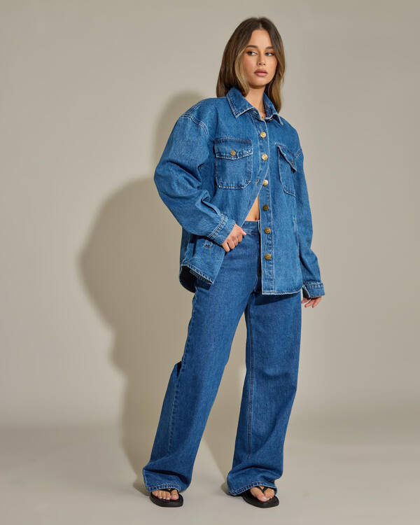 DESU Eden Denim Shacket for Womens