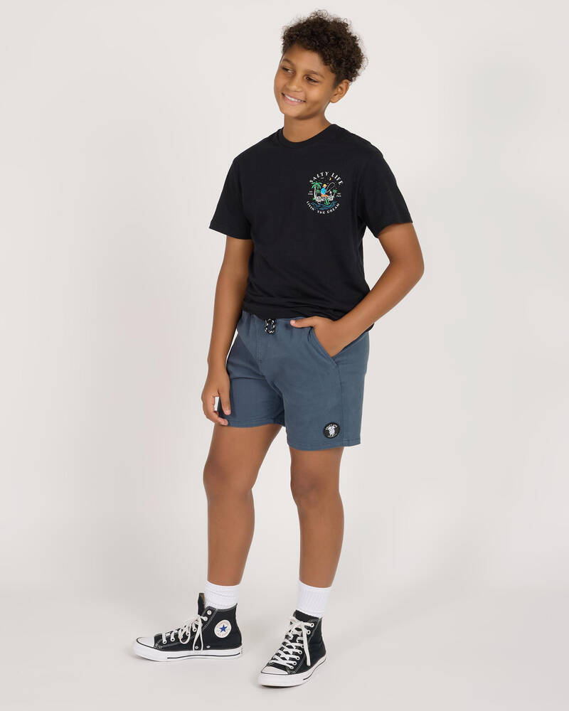 Salty Life Boys' Journey Elastic Waist Shorts for Mens