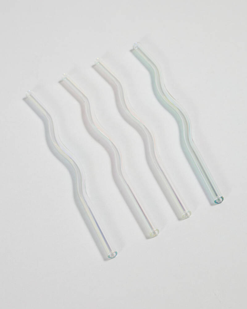Get It Now Wavy Glass Straw Pack for Unisex