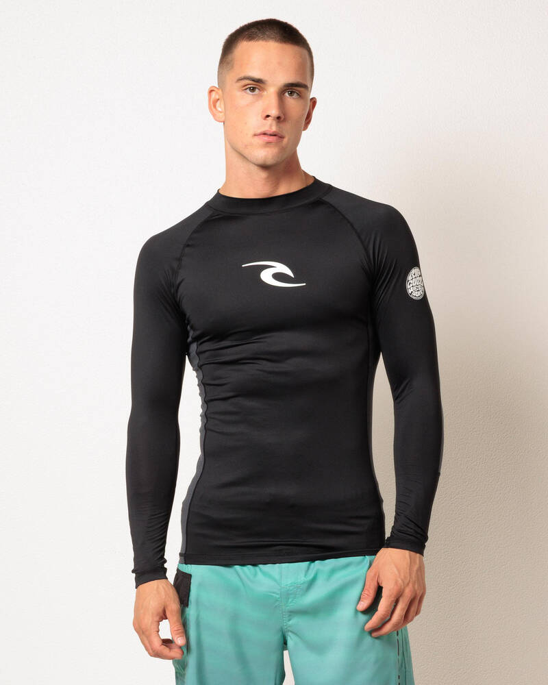 Rip Curl Waves Performance Long Sleeve Rash Vest for Mens