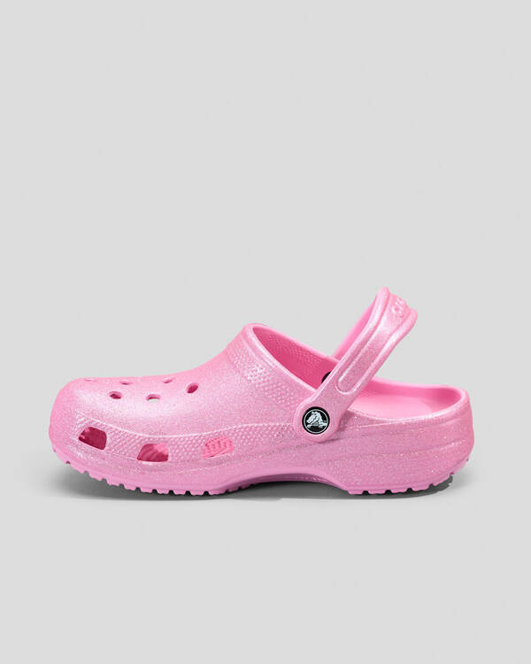 Crocs Kids' Classic Glitter Clogs for Unisex