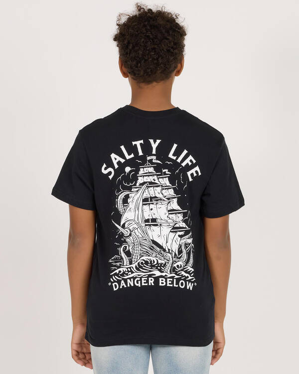 Salty Life Boys' Treacherous Sea T-Shirt for Mens