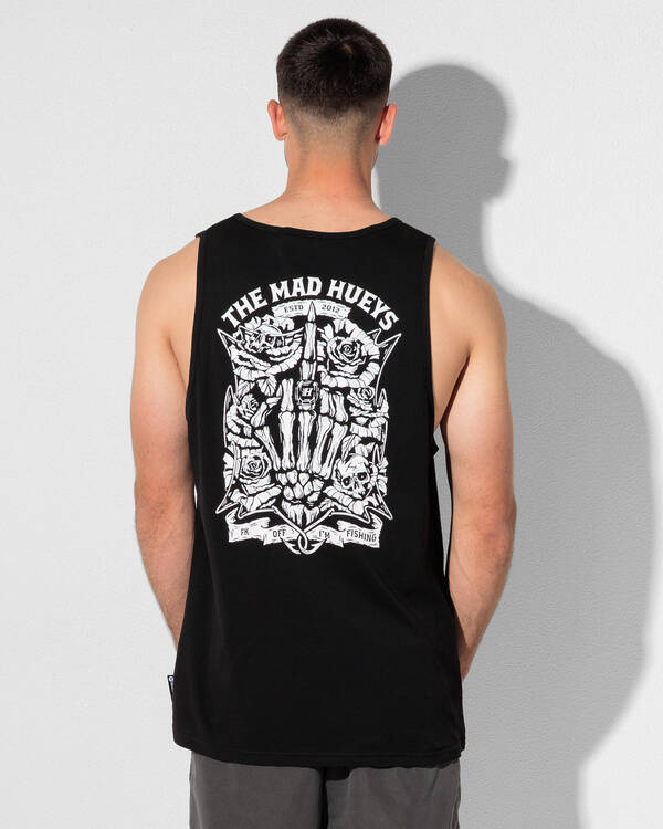 The Mad Hueys Shield Fk Off Singlet Tank for Mens
