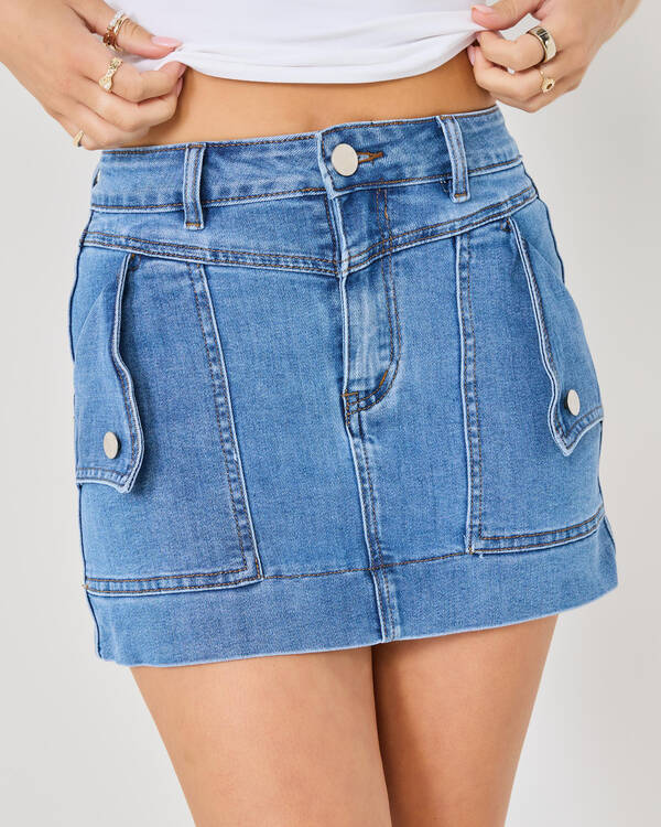 DESU Mae Denim Skirt for Womens