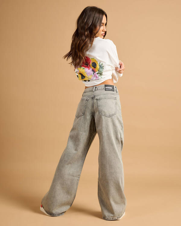 Dr Denim Rhue Low Wide Jeans for Womens