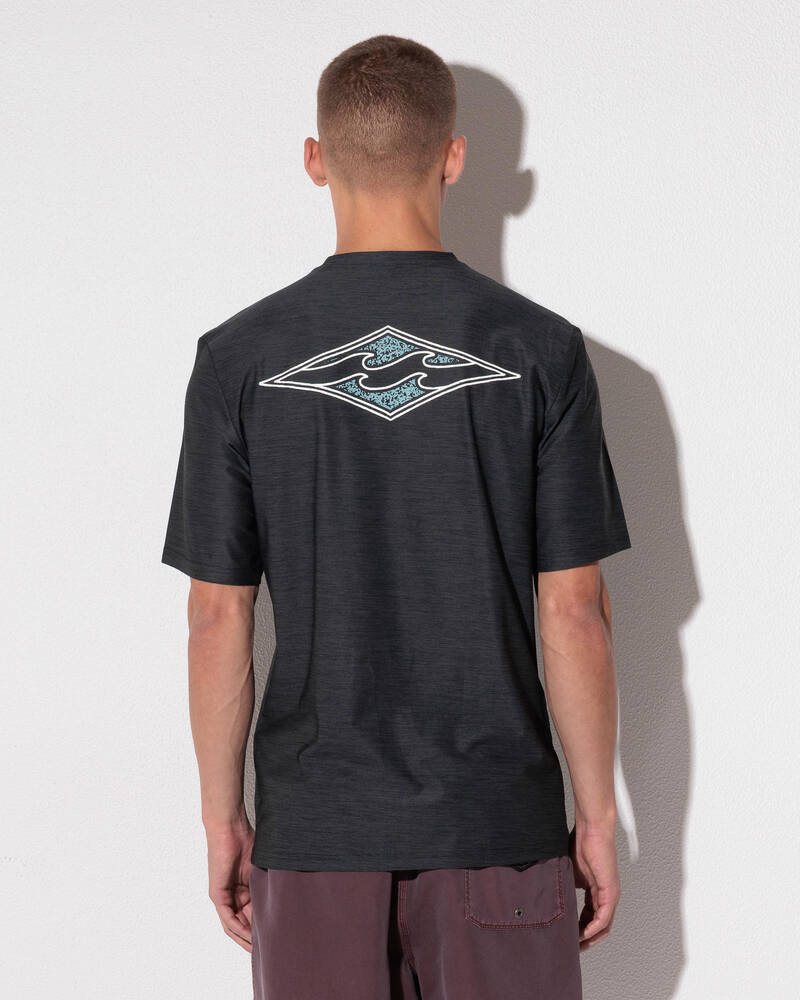 Billabong Diamond Shoreline Short Sleeve Rash Vest for Mens
