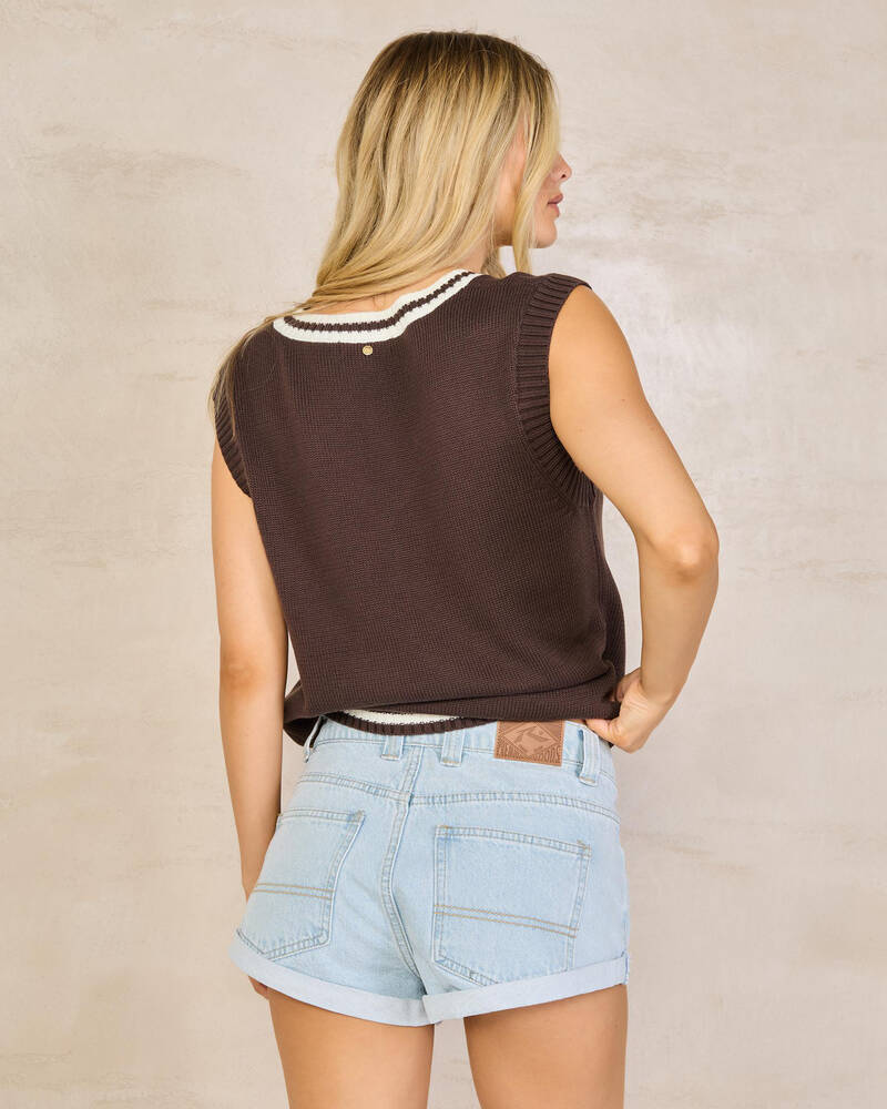 Rusty Pheonix Low Rise Denim Mini Shorts for Womens