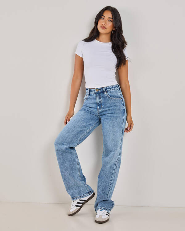 DESU Rocker Straight Leg Jeans for Womens