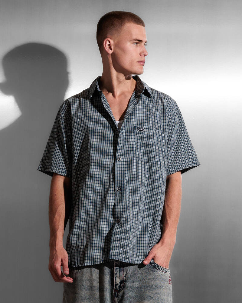 Rusty Datsun Check Short Sleeve Shirt for Mens