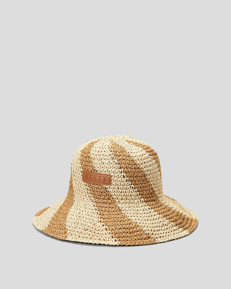 Rusty Sundae Swirl Straw Hat for Womens