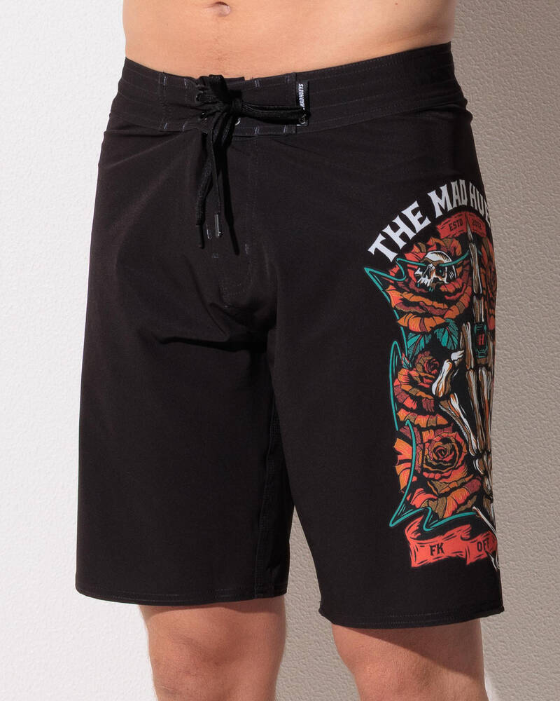 The Mad Hueys Shield Fk Off Board Shorts for Mens