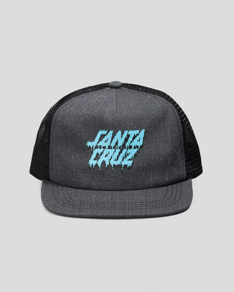 Santa Cruz Boys' Melting Strip Trucker Cap for Mens