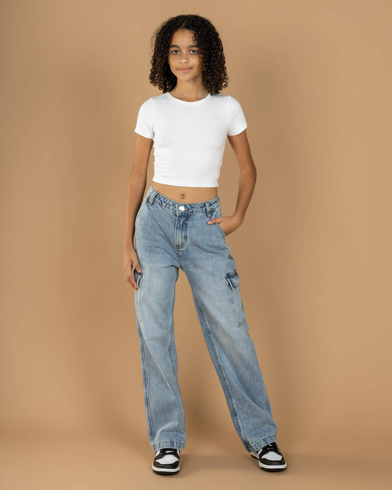 DESU Girls' Elkie Cargo Jeans for Womens