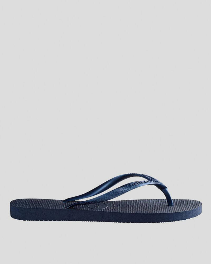 Havaianas Slim Metallic Navy Thong for Womens