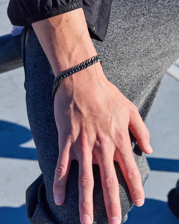 REPUBLIK Gun Metal Bracelet for Mens