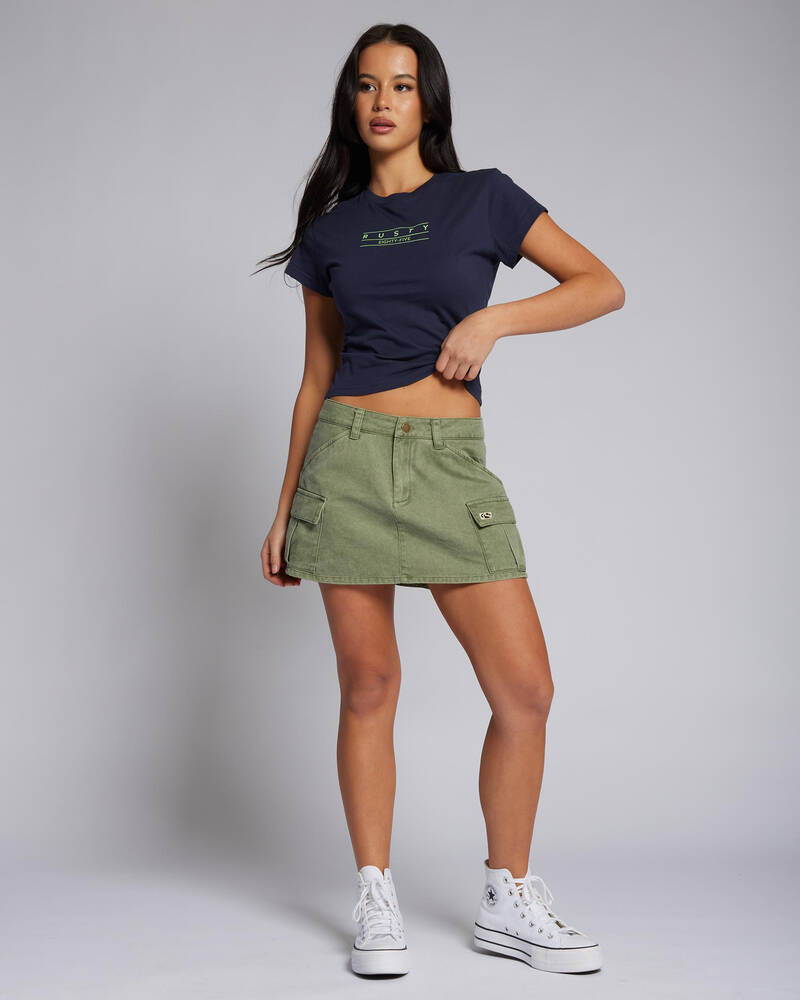 Rusty Brooks Twill Cargo Skirt for Womens