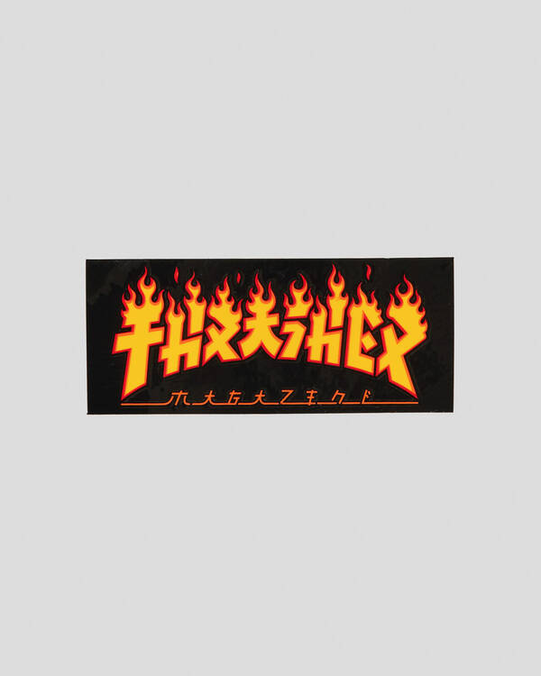 Thrasher Godzilla Flame Sticker for Mens