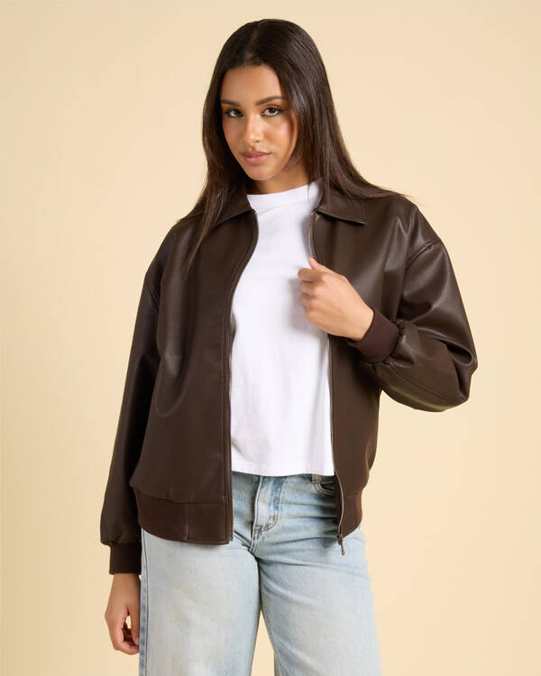 Ava And Ever Dean Faux Leather Jacket for Womens