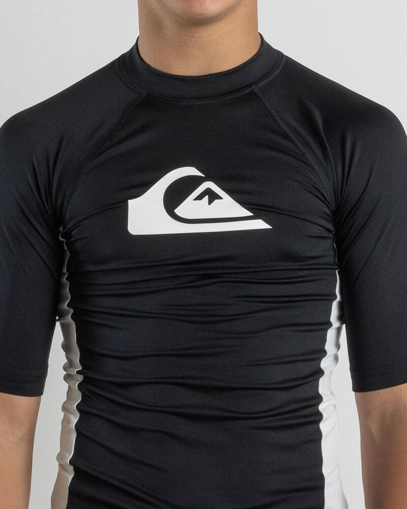 Quiksilver Boys' Everyday UPF50 Comp Short Sleeve Rash Vest for Mens