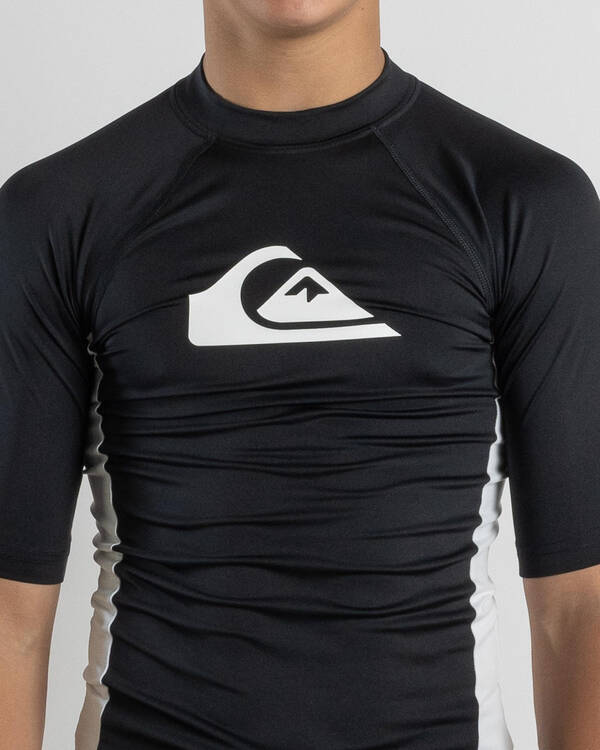 Quiksilver Boys' Everyday UPF50 Comp Short Sleeve Rash Vest for Mens