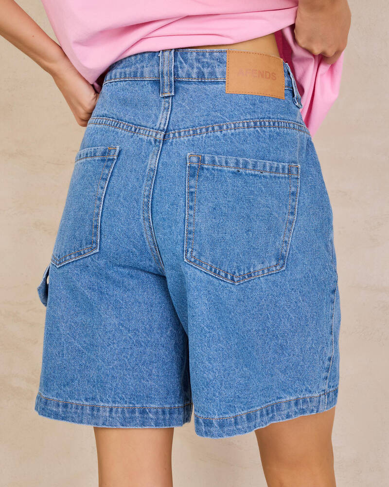 Afends Emilie- Denim Workwear Short for Womens