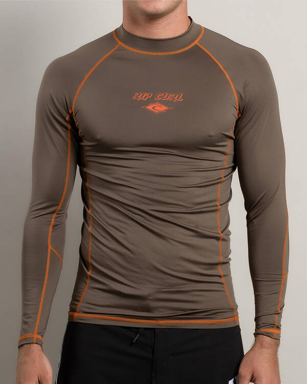Rip Curl Fade Out Long Sleeve Rash Vest for Mens