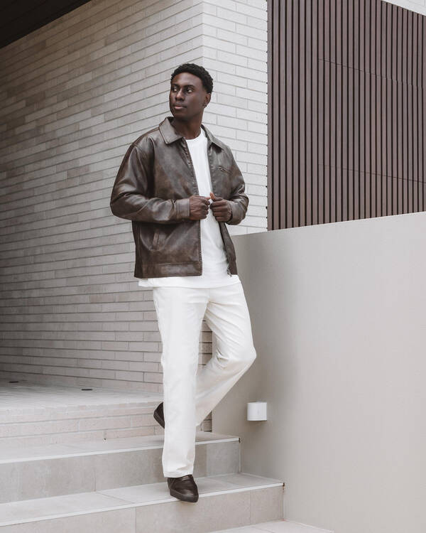 Lucid Regalia Faux Leather Jacket for Mens