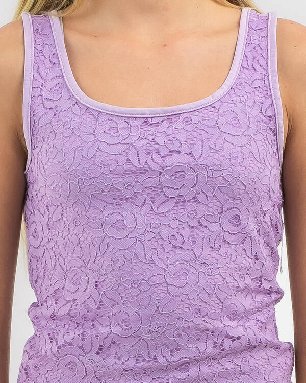 Ava And Ever Girls' Basic Lace Scoop Neck Tank Top for Womens