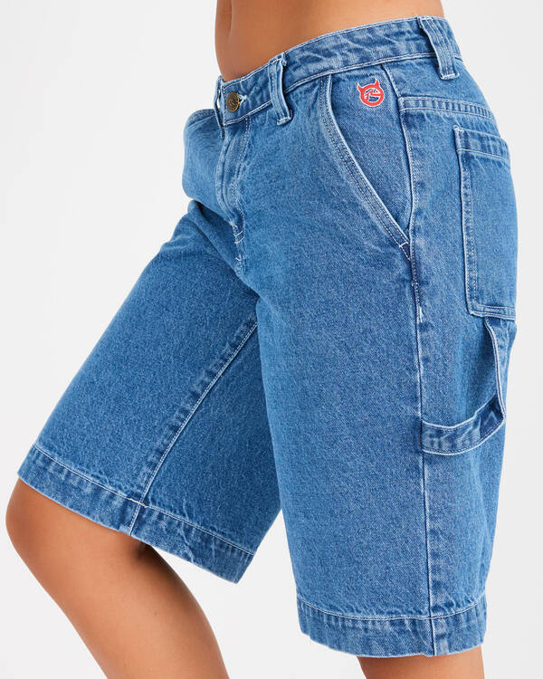Rusty Billie Low Rise Carpenter Shorts for Womens