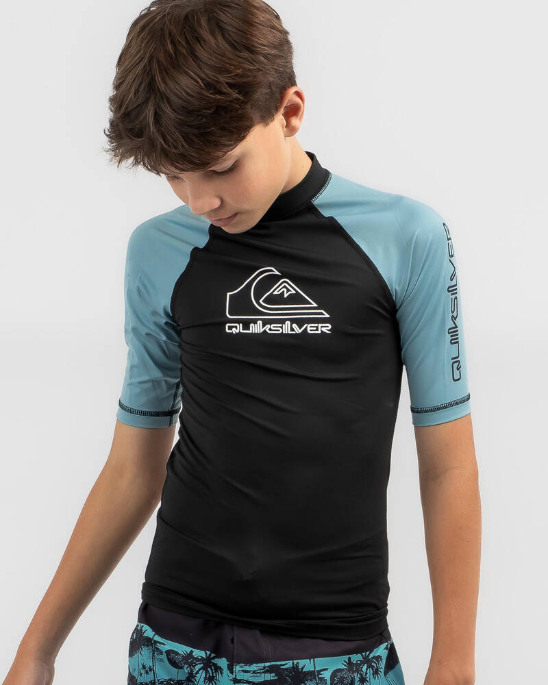 Quiksilver Boys' On Tour Short Sleeve Rash Vest for Mens