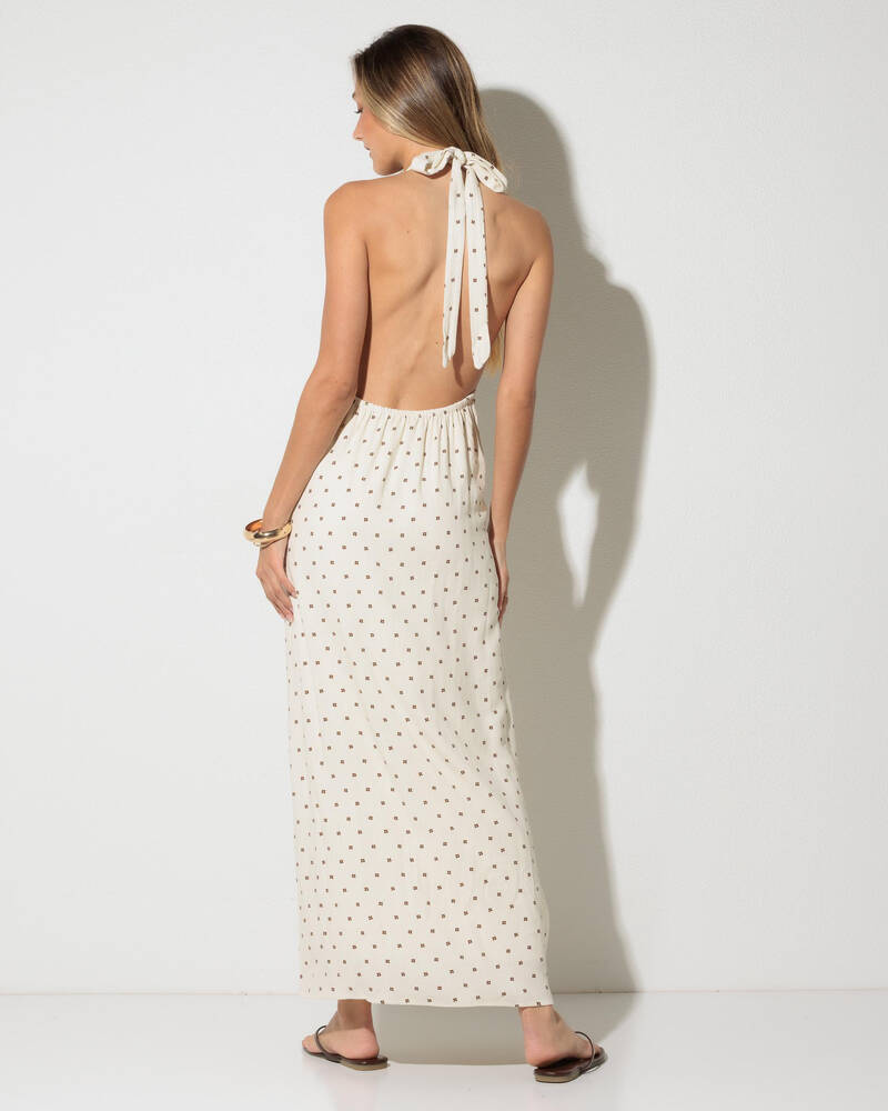 Rhythm Sandy Halter Neck Maxi Dress for Womens
