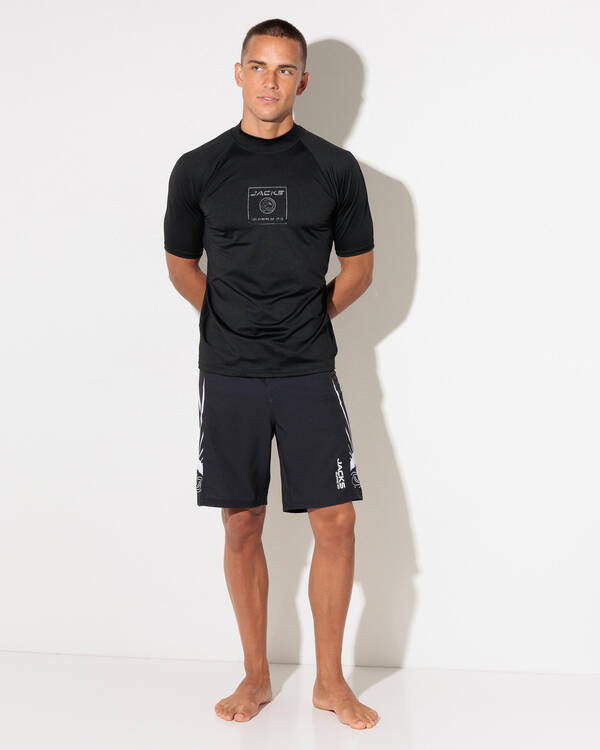 Jacks Stealth Short Sleeve Rash Vest for Mens