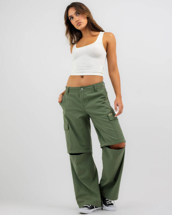 Rusty Transformer Cargo Zip Off Pants for Womens