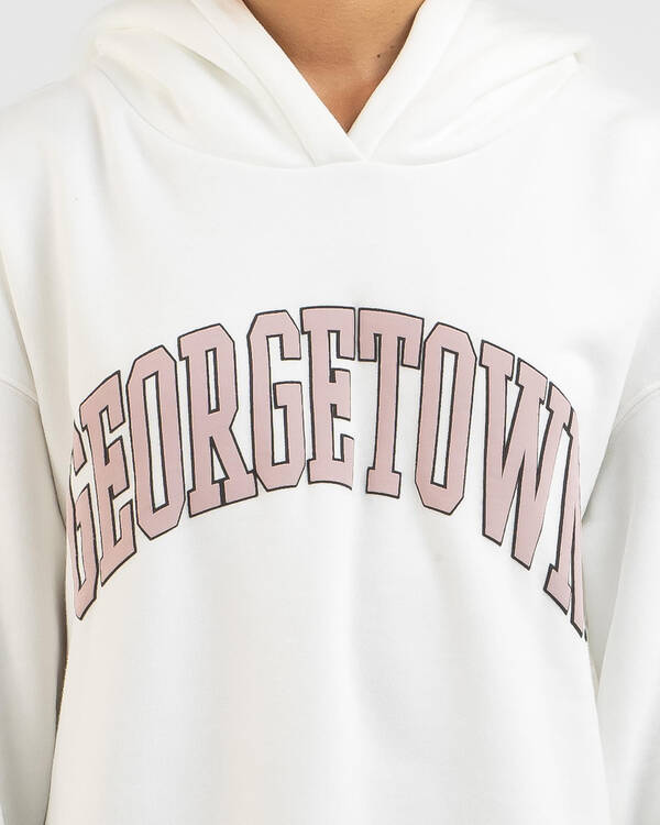 NCAA Georgetown Puff Print Hoodie for Womens