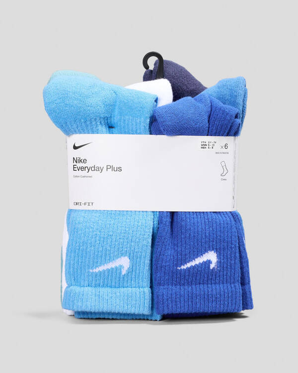 Nike Women's Everyday Plus Cushioned Training Crew Sock Pack for Womens