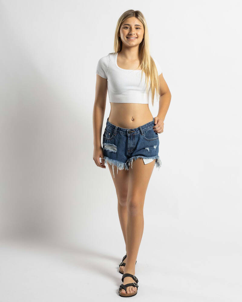 DESU Girls' Cyrus Micro Denim Shorts for Womens