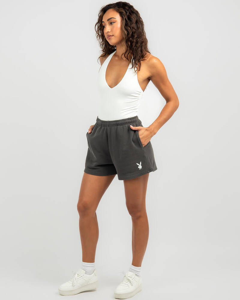 Playboy Varsity Track Shorts for Womens