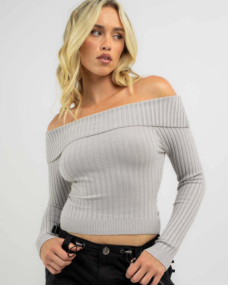 Ava And Ever Ari Off Shoulder Knit Top for Womens