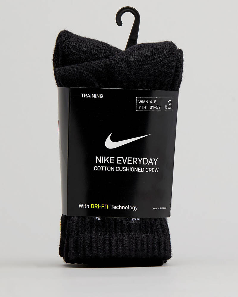 Nike Boys' Perfect Cushion Crew Trail Socks 3 Pack for Mens