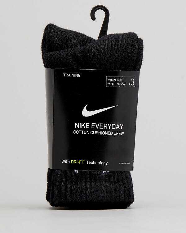 Nike Boys' Perfect Cushion Crew Trail Socks 3 Pack for Mens
