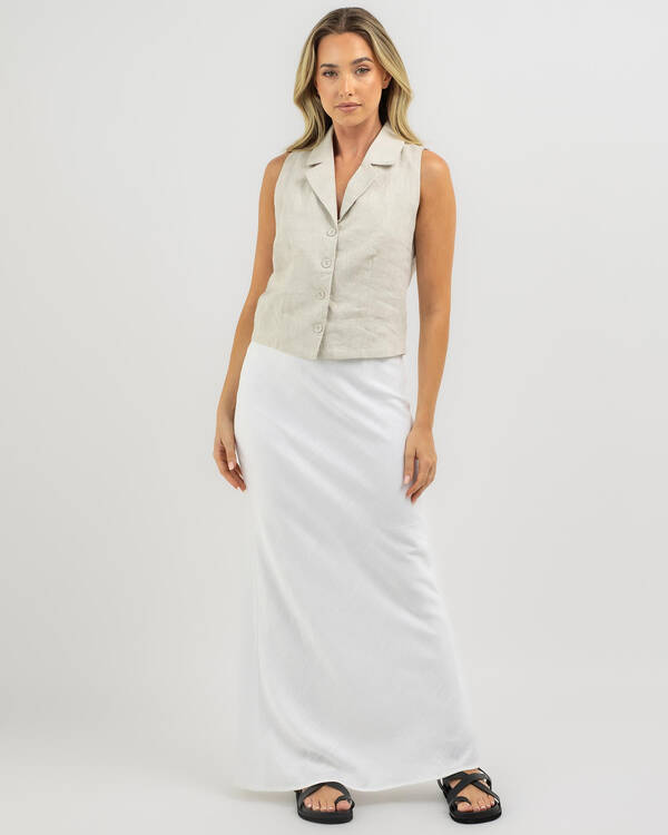 Paper Heart Lolet Linen Vest for Womens