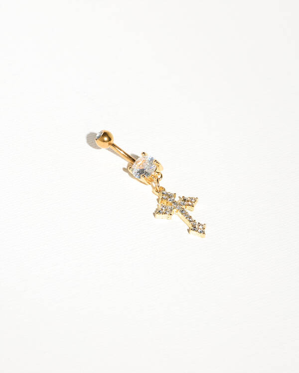 Karyn In LA Santiago Cross Belly Ring Pack for Womens